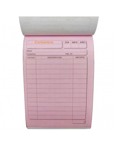 Tradineur - Talonario de comandas con hojas autocopiativas, bloc, libreta de bolsillo para camareros, bar, restaurante, hosteler