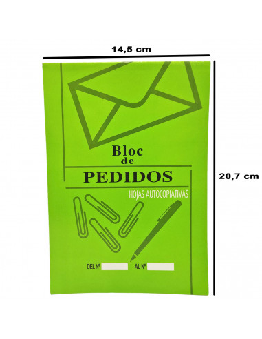 Tradineur - Talonario de pedidos con hojas autocopiativas, bloc, libreta para propuestas de pedido, presupuestos, negocios, tien