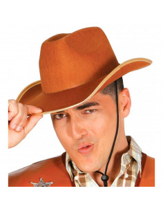 Tradineur - Sombrero vaquero para adulto, fieltro, gorro para disfraces, accesorio de carnaval, Halloween, cosplay, fiestas (Mar