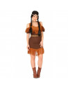 Tradineur - Disfraz de india para mujer, 100% poliéster, incluye vestido y cinturón, atuendo de carnaval, Halloween, cosplay, fi