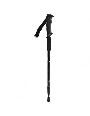 Tradineur - Bastón de trekking extensible, mango recto ergonómico, palo de senderismo telescópico, aluminio, ultraligero, antich