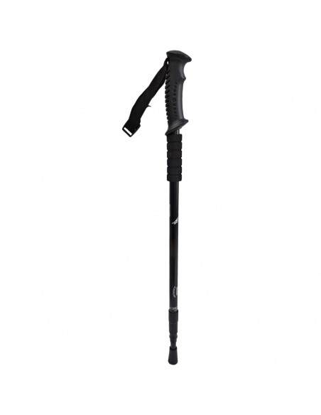 Tradineur - Bastón de trekking extensible, mango recto ergonómico, palo de senderismo telescópico, aluminio, ultraligero, antich