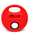 Tradineur - Altavoz portátil con asa, bluetooth, batería recargable, 3 horas duración, cable usb, ranuras usb y micro SD, Ø 13 c