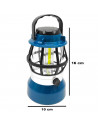 Tradineur - Farol, luz de camping regulable con asa, 200 lumen, 18 m de distancia, iluminación de exterior a pilas, portátil, ex