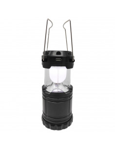 Tradineur - Farol, luz de camping recargable con asas, 8 LED, recarga solar, iluminación de exterior, portátil, excursión, acamp