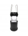 Tradineur - Farol, luz de camping recargable con asas, 8 LED, recarga solar, iluminación de exterior, portátil, excursión, acamp