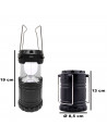 Tradineur - Farol, luz de camping recargable con asas, 8 LED, recarga solar, iluminación de exterior, portátil, excursión, acamp
