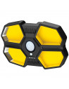 Tradineur - Foco exterior, lámpara solar de pared, recargable, 16 W, 390 lumen, sensor de movimiento, resistente al agua, incluy