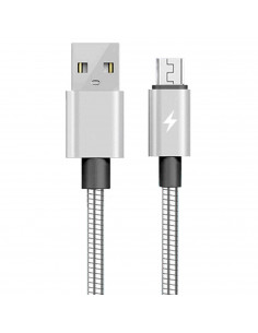 Tradineur - Cable de datos 2.4A, USB a micro-USB, 1 metro, carga rápida, transferencia de datos de móvil a pc, compatible con Xi