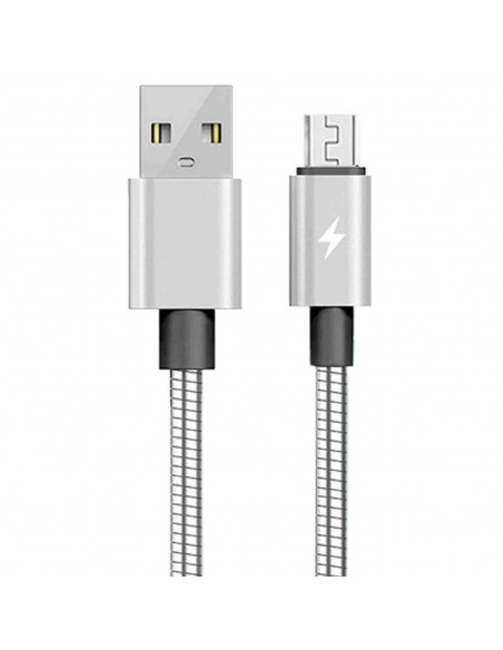 Tradineur - Cable de datos 2.4A, USB a micro-USB, 1 metro, carga rápida, transferencia de datos de móvil a pc, compatible con Xi