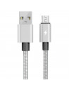 Tradineur - Cable de datos 2.4A, USB a micro-USB, 1 metro, carga rápida, transferencia de datos de móvil a pc, compatible con Xi