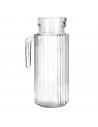 Tradineur - Jarra frigo de cristal, almacenar y servir agua, zumo, refrescos, nevera, frigorífico - 23,5 x 12 x 7,5 cm - 1 litro