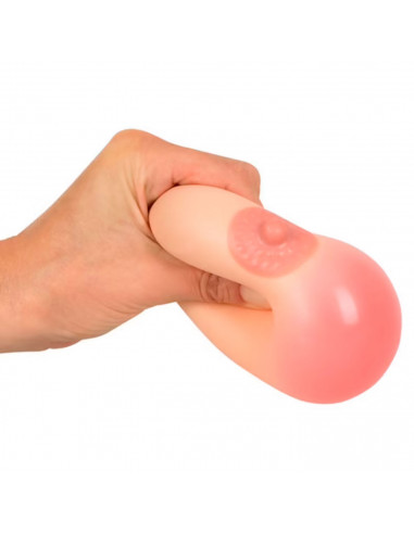 Tradineur - Pelota antiestrés "Teta Loca" de silicona, bola blanda calmante para apretar, aliviar el estrés, relajante, regalo o