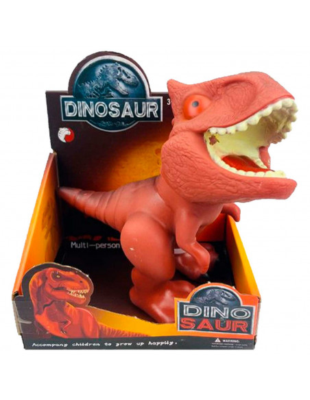 Tradineur - Dinosaurio de juguete - Modelo Carnotaurus - Fabricado en España - 15,5 x 19 x 10 cm - Color Rojo