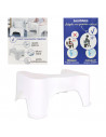 Tradineur - Taburete fisiológico para WC, polipropileno, step para inodoro, posición natural anti estreñimiento, ergonómico, ant