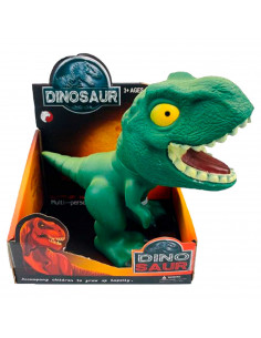 Tradineur - Dinosaurio de juguete - Modelo Tiranosaurio - Fabricado en España - 15,5 x 19 x 10 cm - Color Verde