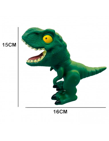 Tradineur - Dinosaurio de juguete - Modelo Tiranosaurio - Fabricado en España - 15,5 x 19 x 10 cm - Color Verde