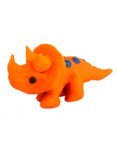 Tradineur - Dinosaurio de juguete de arcilla con esqueleto - Manualidades y artes plásticas - Fabricado en España - Modelo Surti
