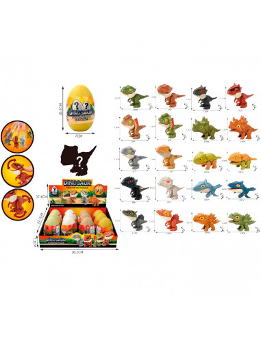 Tradineur - Huevos de dinosaurio para niños - Fabricado en España - Colección de figura - Modelo Surtido