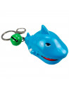 Tradineur - Mini Tiburon con sacamuelas y llavero - Fabricado en plástico - Portable, Tamaño compacto - Color Azul