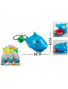 Tradineur - Mini Tiburon con sacamuelas y llavero - Fabricado en plástico - Portable, Tamaño compacto - Color Azul
