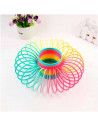 Tradineur - Muelle Arcoiris espiral - Fabricado en Plástico - Perfecto para que los niños jueguen en interiores o exteriores - M