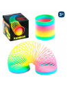 Tradineur - Muelle Arcoiris espiral - Fabricado en Plástico - Perfecto para que los niños jueguen en interiores o exteriores - M