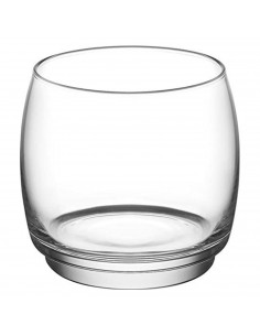 Tradineur - Set de 6 vasos de cristal con base gruesa, modelo Lune, resistentes, aptos para lavavajillas, servir whisky, licores