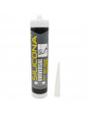 Tradineur - Bote de silicona universal en cartucho, sellador acético, incluye cánula, rellenador, alicatados, cocina, baño, vent