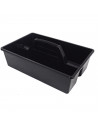 Tradineur - Bandeja portautensilios grande de plástico con asa, recipiente para transportar distintos utensilios, 10 x 22 x 36 c