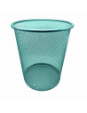 Tradineur - Papelera de rejilla - Fabricado en Metal - Ideal para Oficinas, Habitaciones y Aulas - Ø 26 x 25 cm - Color Gris