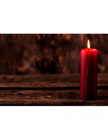 Tradineur - Vela taco perfumada, velón de cera, larga duración: 25 horas, aromaterapia, decoración, hogar (Rojo, Frutas del bosq
