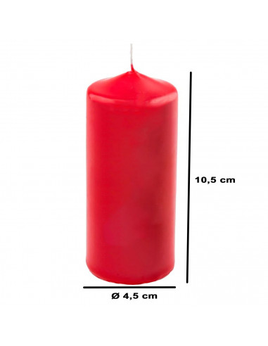Tradineur - Vela taco perfumada, velón de cera, larga duración: 25 horas, aromaterapia, decoración, hogar (Rojo, Frutas del bosq