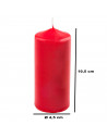 Tradineur - Vela taco perfumada, velón de cera, larga duración: 25 horas, aromaterapia, decoración, hogar (Rojo, Frutas del bosq