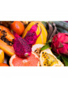 Tradineur - Vela taco perfumada, velón de cera, larga duración: 25 horas, aromaterapia, decoración, hogar (Rojo, Frutas del bosq