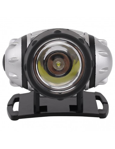 Linterna de cabeza con 1 led de 1,8W, con luz fría y potencia de 110 lúmenes, de 6 x 8 cm. Cinta con luz para distintas funcione