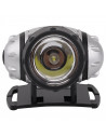 Linterna de cabeza con 1 led de 1,8W, con luz fría y potencia de 110 lúmenes, de 6 x 8 cm. Cinta con luz para distintas funcione