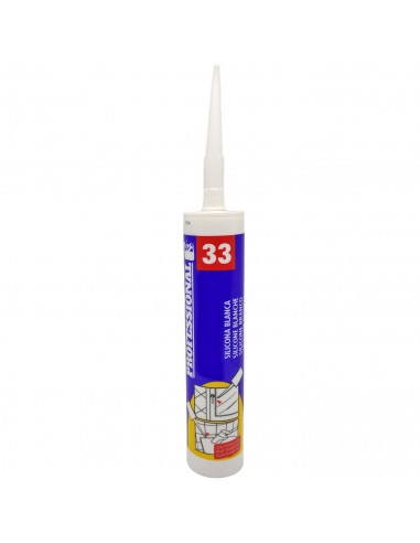 Tradineur - Bote de silicona en cartucho, incluye cánula, rellenador de juntas, sellador anti-moho, alicatados, baño, cocina, ve