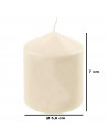 Tradineur - Vela taco con aroma a vainilla, velón de cera perfumada, larga duración: 24 horas, aromaterapia, decoración del hoga