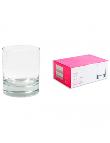 Tradineur - Set de 6 vasos para whisky de 320 ml. juego de 6 vasos de whisky, aptos para lavavajillas