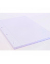 Tradineur - Pack de 100 hojas cuadriculadas A4 perforadas con margen, recambio hojas sueltas para archivador, 4 taladros, papel