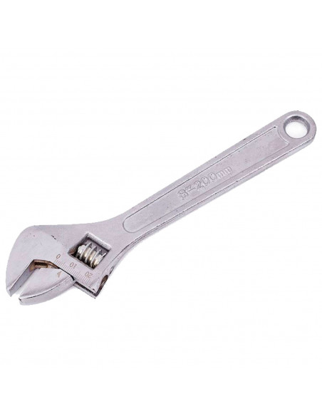 Tradineur - Llave inglesa con una apertura máxima de 30 mm - Fabricado en acero - Llave ajustable - 20 cm 