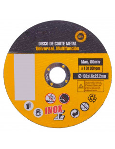 Tradineur - Plato/disco de corte metal - Disco universal multifunción - Accesorio de herramienta - Diámetro 15 cm - 10100 rpm.
