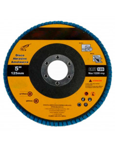 Tradineur - Plato/disco abrasivo amoladora - Accesorio de herramienta - Diámetro 12,5 cm - 12200 rpm.