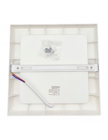 Tradineur - Lámpara de techo led cuadrada, retroiluminado, 18 w, 1530  lm, luz blanca fría, foco led para cocina sala de estar,