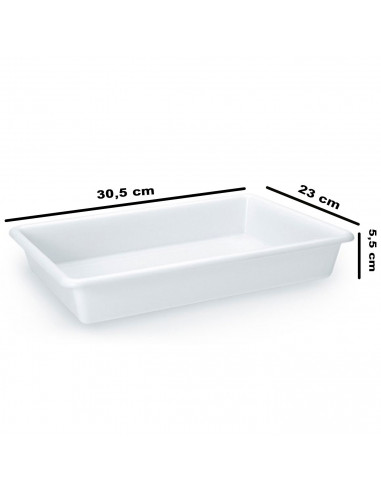 Tradineur - Bandeja frigorífica de almacenamiento, plástico, reutilizable, servir comida, aperitivos, fabricado en España - 2,5