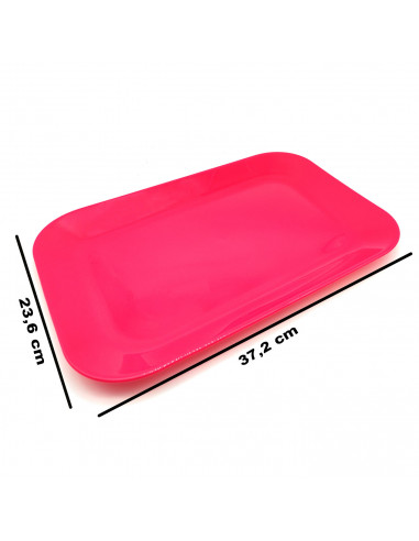 Tradineur - Bandeja rectangular reutilizable, polipropileno, hostelería, bares, restaurantes, hogar, fabricada en España, 37,2 x
