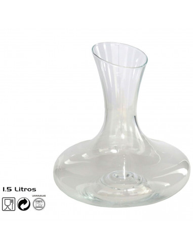 Tradineur - Decantador de vino de cristal, dispensador, jarra, oxigenador, aireador para vino tinto o blanco, elegante, regalo o