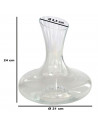 Tradineur - Decantador de vino de cristal, dispensador, jarra, oxigenador, aireador para vino tinto o blanco, elegante, regalo o