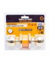 Tradineur - Manilla/Pomo para puerta de 35 a 50 mm - Backset ajustable de 60 a 70 mm - Fabricado en Latón y Acero - Juego de lla